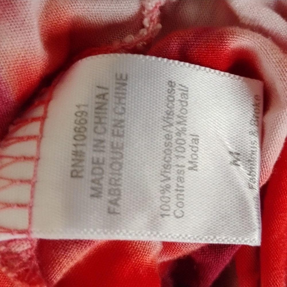 Young Fabulous & Broke Red Tie Dye Maxi Halter Strapless - Picture 6 of 9
